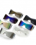 النظارات الشمسية النظارات الشمسية تريند النظارات الرياضية فاسق الموضة 2022 الرجال النساء النظارات الشمسية Y2k مرآة النظارات غير 