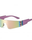 Sports Sunglasses Women Men 2022 Fashion Brand Rimless Sunglasses Designer Steampunk Y2k Vintage Mirror Shadow Glasses