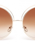 نظارة شمسية كبيرة مستديرة للنساء 2022 نظارة شمسية بإطار كبير نظارة شمسية عتيقة معدنية ماركة فاخرة Okulary ريترو كول فامالي