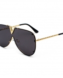 Vintage V Sunglasses Women Men 2022 Sunglasses Square Designer Brand Rimless Big Size Uv400 Protection De Sol Gafas