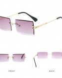 Rectangular Sunglasses Rimless 2022 Sunglasses Women Gradient Design Brand Square Fashion Men Women Sunglasses Women Uv4