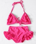 New  Girls Swimwear Baby Girls Swimsuit 38year Kids Beach Wear Two Pieces Girls Swimming Suit   Sw705bikini Set