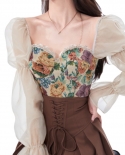 Vintage Corset Tops  Mini Skirts 2 Piece Dress Set Women Elegant Blouse Y2k Crop Top Evening Party Fashion Suits 2022 S