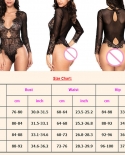 New Womens Long Sleeve Deep V Neck Lace Bodycon Party Bodysuit Jumpsuit Leotard Tops Exotic Apparel Teddies Bodysuitsted