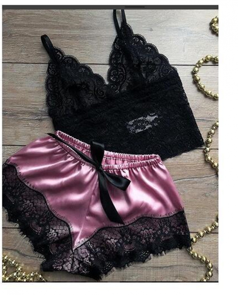  Women Lingerie Sleepwear 2pcs Lace Bra Sets Ladies Hot