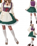 Oktoberfest Outfit Women Ethnic Ladies Costumes Halloween Maid Dresses Traditional Style With Adjustable Straps Fancy Dr