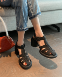 Traf Platform Womens Sandals Summer  2022 Elegant Medium Heel Womens Shoes Scarpans Shoes On Heels  Gluka Sandals Ladi