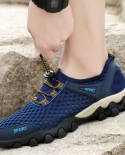 Summer Men Casual Sneakers Breathable Mesh Shoes Mens Nonslip Outdoor Hiking Shoes Mens Climbing Trekking Shoes Zapatos 