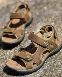 Hot Sale New Fashion Summer Leisure Beach Men Shoes High Quality Leather Sandals The Big Yards Mens Sandals Size 38 48m