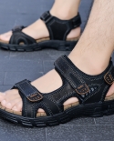 Brand Classic Mens Sandals Summer Genuine Leather Sandals Soft Driving Shoes Men Outdoor Casual Lightweight Sandal Fashi