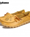 gykaeo נעלי אישה 2022 עור אמיתי נעלי נשים נעליים שטוחות 10 צבעים נעלי מוקסינים שטוחות לנשים להחליק פלוס סי
