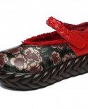 2022 אביב סתיו נעליים בעבודת יד פלטפורמת טריזים עקבים גבוהים נשים משאבות רצועת קרסול עור אמיתי נשים נעלי קזואלw
