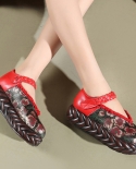 2022 ربيع الخريف الأحذية اليدوية منصة أسافين عالية الكعب النساء مضخات رباط الكاحل جلد طبيعي النساء حذاء كاجوال w