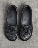 2022 Otoño Invierno zapatos de mamá zapatos de mujer de cuero genuino zapatos de tacón bajo de fondo suave zapatos de tacón para