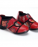 Princess Li People National Wind Square Dance Shoes Womens Soft Soles Heel Leather Dancing Shoes Modern Jazz Dance Shoe