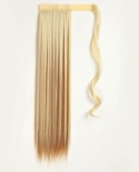 Hair Piece Long Straight Wrap Around Clip In Ponytail Hair Extensions Heat Resistant Synthetic Ponytail False Hair For W