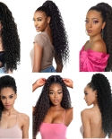 Hairstar Long Kinky Curly Ponytail Synthetic Drawstring Ponytail 30inch Chip In Hair Extension For Women Natural Looking