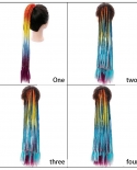 Hairstar Girls Colorful Wigs Ponytail Hair Ornament Headbands With Rubber Band Hair Ring Braided Chignon Hair Ponytail H