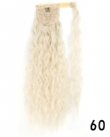 Long  Corn Wavy Wrap Around Hair Clip In Ponytail Hair Extension Heat Resistant Synthetic Pony Tail Fake Hairsynthetic P