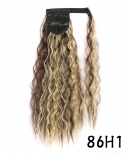 Long  Corn Wavy Wrap Around Hair Clip In Ponytail Hair Extension Heat Resistant Synthetic Pony Tail Fake Hairsynthetic P