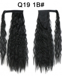 Synthetic Long Curly Ponytail Wrap Around Ponytail Clip In Hair Extensions Natural Hairpiece Headwear Hair Brown Grey  S