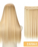 No Clip Invisible Wire Hair Extensions Straight Synthetic Clip In Heat Resistant Hairpiece High Temperature Fiber False 