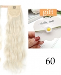 Long Hollywood Wavy Wrap Ponytails Clipin Around Long Ponytail Synthetic Extension Suitable For White And Black Ladies  