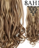7pcsset 24" Hairpiece 140g Straight 16 Clips In False Styling Hair Synthetic Clip In Hair Extensions Heat Resistantsynt