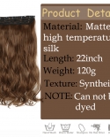 Long Wavy Hairstyles Synthetic Extension 5 Clip In Hair Extension 22inch Heat Resistant Hairpieces Brown Blacksynthetic 