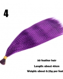 Hairstar Colored Strands For Hair Feather Extension Synthetic Hairpiece Fake Hair Zebra Line Feather Hair Extensions  Sy