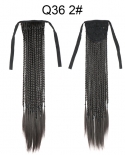 Extensões de cabelo trançado rabo de cavalo trançado falso em torno de tranças de caixa falsas peruca de cabelo longo e reto cab