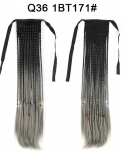 Tie On Braiding Ponytail Hair Extensions False Overhead Around Fake Box Braids Hair Piece Long Straight Synthetic Hair F