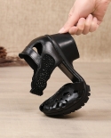 2022 Summer Female Genuine Leather Shoes Gladiator Sandals Women 5cm High Heels Classic Black Peep Toe Hollow Ladies San