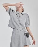 Sports Suit Casual Chinese-style Buckle Polo Shirt Skirt Two-piece Summer