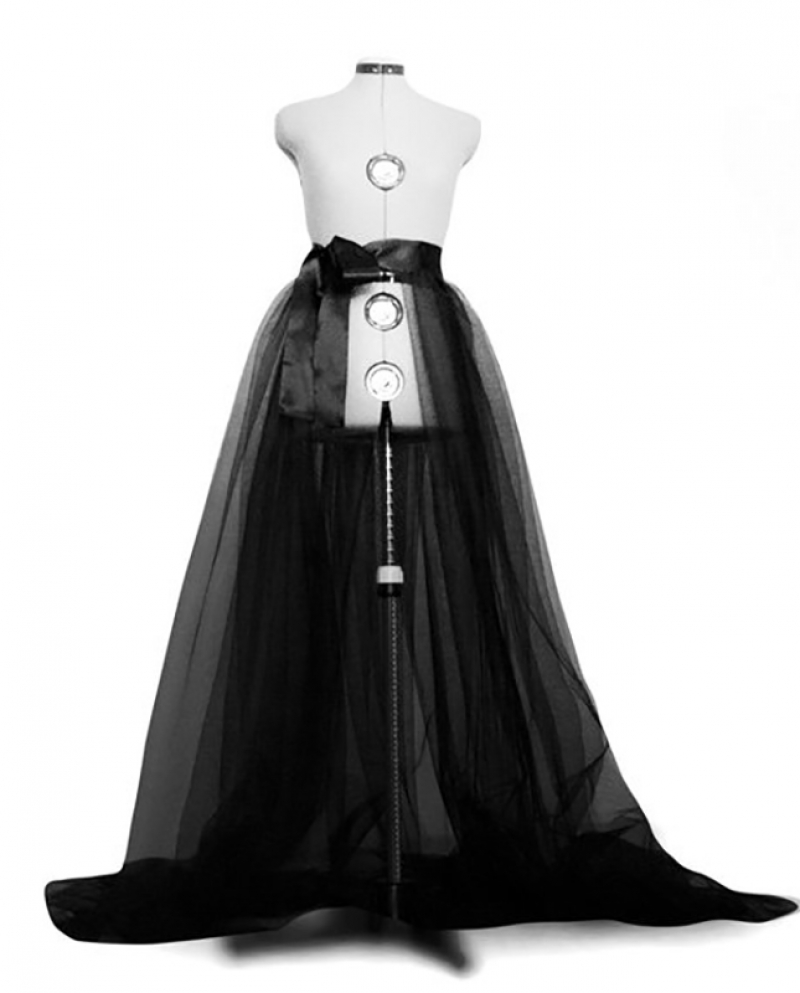 Women Tulle Tutu Long Skirts Wedding Party Prom Bandage Mesh Gown Maxi Skirt Ladies Costume Summer Gothic Skirt Fashion 