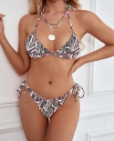 Z Lai 2022 New Solid Bikini Set  Push Up Swimwear Women Brazilian Swimsuit Low Waist Biquini Halter Two Pieces Bathing S