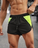 2022 Gym Running Shorts Men Summer Fitness Shorts Sportwear Quick Dry Breathable Bodybuilding Men Sport Training Workout