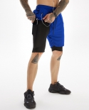 2022 Mens Running Shorts Summer Sportswear 2 In 1 Sport Shorts Gym Fitness Double Deck Clothing Training Jogging Short 