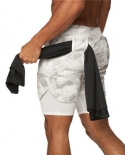 2022 Running Shorts Men Sportswear 2 In 1 Compression Jogging Short Pants Doubledeck Bottoms Gym Fitness Training Sport 