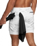 מכנסי ריצה קצרים לגברים בגדי ספורט קיץ מכנסיים ריצה כפולים מכנסיים קצרים חדר כושר תחתוני חוף אימון אימון ספורט