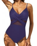 One Piece Swimsuit Push Up Swimwear 2022 Women  Cutout Beachwear Leopard Bathing Suit Mesh Monokini Woman Swimsuit One P