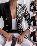 Streetwear  Stylish Lapel Long Sleeve Slim Suits Jacket Temperament Women Blazer Long Sleeve   For Daily Wearblazers