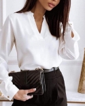 Soft Female Elegant Slim Fitting Shirt For Office   Women Pullover Soft Female Elegant Slim Fitting Shirt For Office