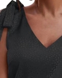  Womens Blouses Solid Color V Neck Sleeveless Bow Tie Strap Lacing Off Shoulder Bandage Summer Pullover Vest Top Street
