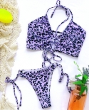   Bikini Swimwear Women Swimsuit Leopard Push Up Bikinis Set Bathing Suit Beach Bikini Female Stroje Kapielowe Damskiebi