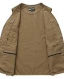 Nuevo chaleco de pesca de 100 algodón con múltiples bolsillos para hombre, chaleco de escalada para acampar, chaqueta sin mangas
