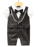 Newborn Boy Birthday Romper Set Gentleman Baby Formal Bow Bodysuit Infant Boys 1fst Half Anniversary Toddler Tie Outfits