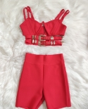 High Quality White Red Black Slip Sequined Slip 2 Pieces Set Rayon Bandage Set Club Fashion Setwomens Sets