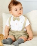 Roupas infantis verão bebê meninos conjunto terno cavalheiro camisa branca shorts com suspensórios festa recém-nascido aniversár