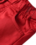 Caballero encantador 2 7 años niños ropa algodón sólido solapa camiseta pantalones cortos rojos con corbata a rayas niños boda B